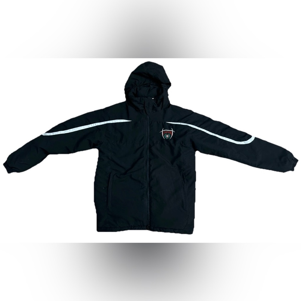 Legends Youth Medium All Weather Storm Jacket Soccer Puffer Coat Black
